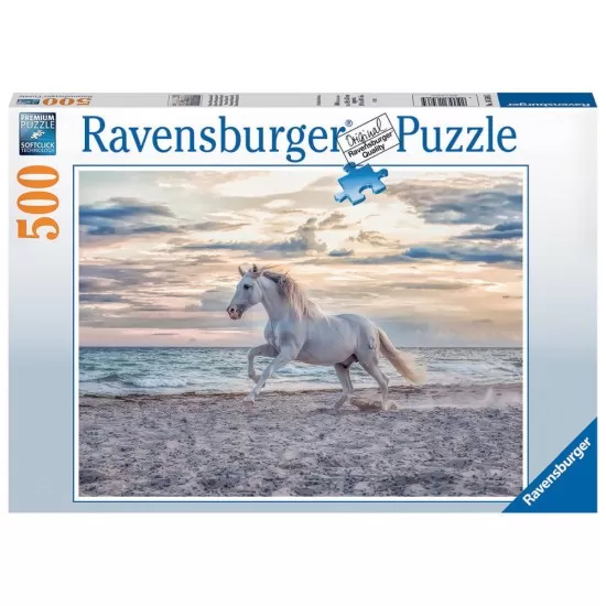Puzzle cal pe plaja Ravensburger 500 piese Puzzle cal pe plaja Ravensburger 500 piese