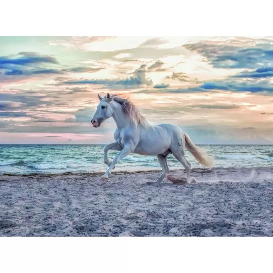 Puzzle cal pe plaja Ravensburger 500 piese Puzzle cal pe plaja Ravensburger 500 piese
