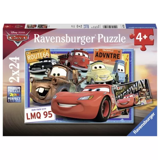 Puzzle Cars 2x24 piese Puzzle Cars 2x24 piese
