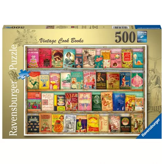 Puzzle 500 piese Ravensburger - Carti de gatit de epoca