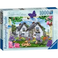 Puzzle casuta cu flori si animale 1000 piese Ravensburger