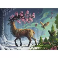 Puzzle 1000 piese Ravensburger - Cerb in padure