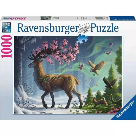 Puzzle 1000 piese Ravensburger - Cerb in padure Puzzle 1000 piese Ravensburger - Cerb in padure