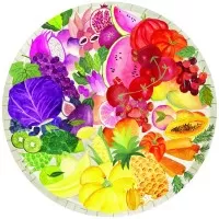 Puzzle cerc fructe si legume Ravensburger 500 piese