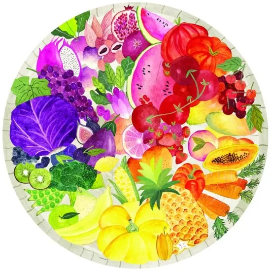 Puzzle cerc fructe si legume Ravensburger 500 piese Puzzle cerc fructe si legume Ravensburger 500 piese