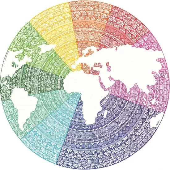 Puzzle cerc Mandala Ravensburger 500 piese Puzzle cerc Mandala Ravensburger 500 piese