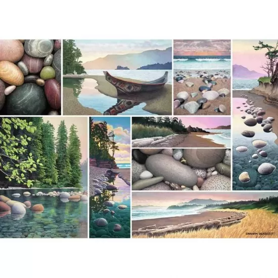 Puzzle 1000 piese Ravensburger - Colaj Coasta de Vest Puzzle 1000 piese Ravensburger - Colaj Coasta de Vest