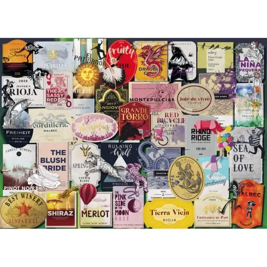 Puzzle colectia etichete de vin 1000 piese Puzzle colectia etichete de vin 1000 piese