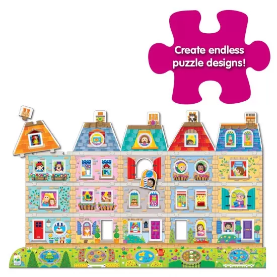 Puzzle creeaza-ti propriul cartier 60 piese Puzzle creeaza-ti propriul cartier 60 piese