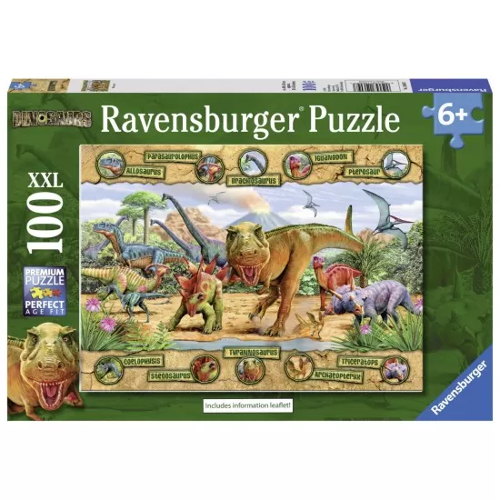 Puzzle Dinozauri - 100 piese Puzzle Dinozauri - 100 piese