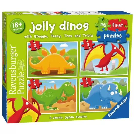 Puzzle Dinozauri - 2/3/4/5 piese Puzzle Dinozauri - 2/3/4/5 piese