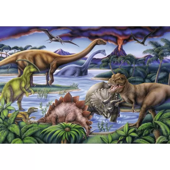 Puzzle Dinozauri - 35 piese Puzzle Dinozauri - 35 piese