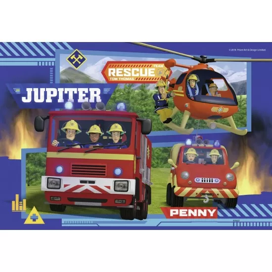 Puzzle Echipa Pompier Sam 2x24 piese Puzzle Echipa Pompier Sam 2x24 piese