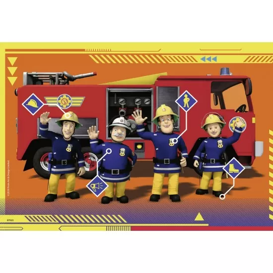 Puzzle Echipa Pompier Sam 2x24 piese Puzzle Echipa Pompier Sam 2x24 piese