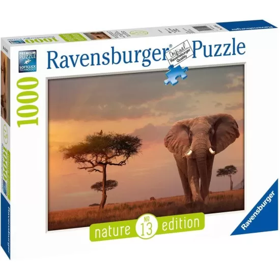 Puzzle elefant in Masai Mara 1000 piese Puzzle elefant in Masai Mara 1000 piese