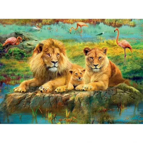 Puzzle familie de lei 500 piese Puzzle familie de lei 500 piese