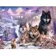 Puzzle Familie lupi iarna Ravensburger 2000 piese Puzzle Familie lupi iarna Ravensburger 2000 piese