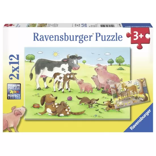 Puzzle Familii animale - 2x12 piese Puzzle Familii animale - 2x12 piese