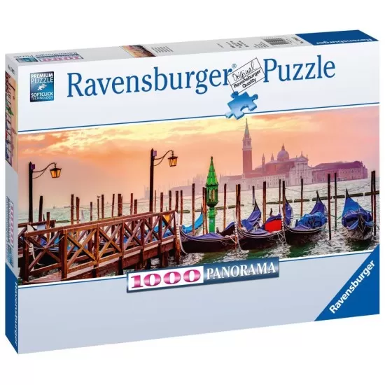 Puzzle gondole in Venetia 1000 piese Ravensburger Puzzle gondole in Venetia 1000 piese Ravensburger