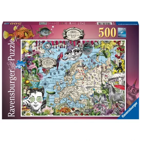 Puzzle Harta Europei 500 piese Puzzle Harta Europei 500 piese