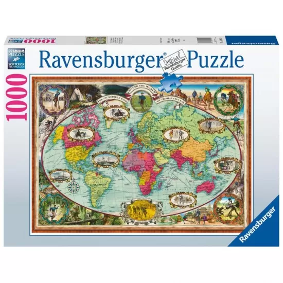 Puzzle harta lumii 1000 piese Ravensburger Puzzle harta lumii 1000 piese Ravensburger