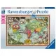 Puzzle harta lumii 1000 piese Ravensburger Puzzle harta lumii 1000 piese Ravensburger
