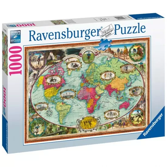 Puzzle harta lumii 1000 piese Ravensburger Puzzle harta lumii 1000 piese Ravensburger