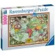 Puzzle harta lumii 1000 piese Ravensburger Puzzle harta lumii 1000 piese Ravensburger
