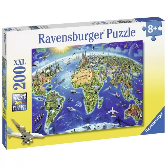 Puzzle Harta lumii - 200 piese Puzzle Harta lumii - 200 piese
