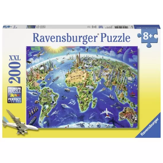 Puzzle Harta lumii - 200 piese Puzzle Harta lumii - 200 piese