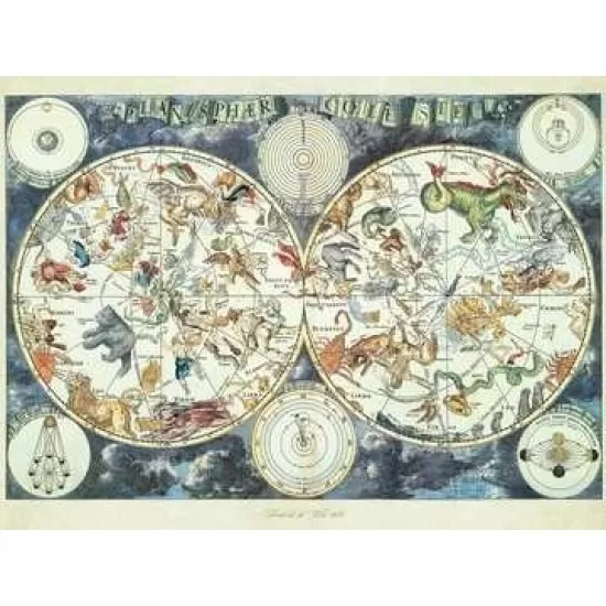 Puzzle Harta lumii creaturi fantastice Ravensburger 1500 piese Puzzle Harta lumii creaturi fantastice Ravensburger 1500 piese