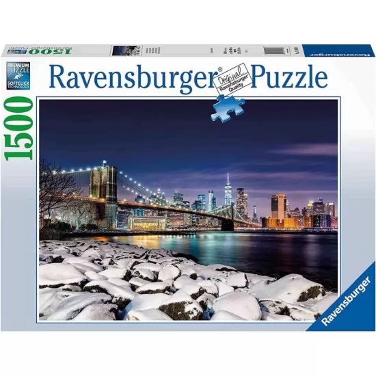 Puzzle 1500 piese Ravensburger - Iarna in New York Puzzle 1500 piese Ravensburger - Iarna in New York