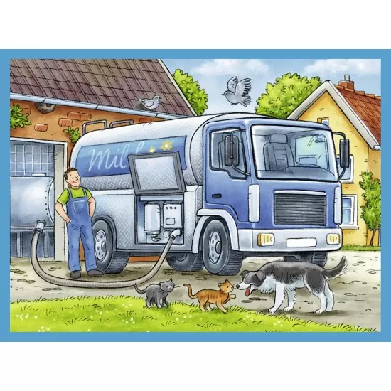 Puzzle in cutie Utilaje 12 piese Puzzle in cutie Utilaje 12 piese