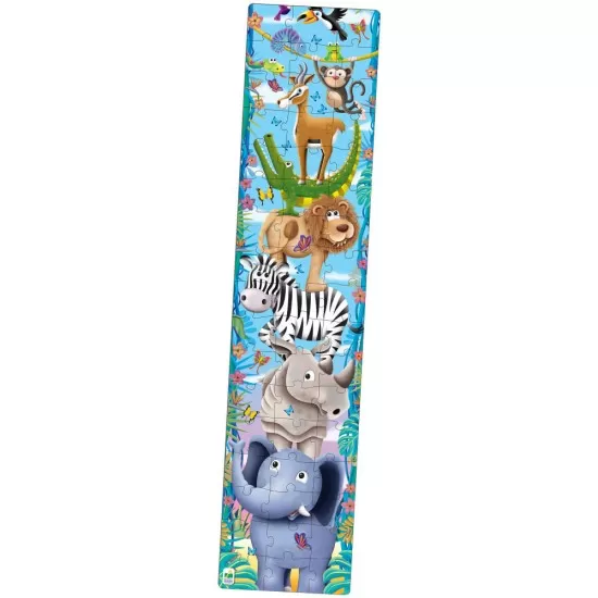 Puzzle inalt de podea 51 piese - Animale de la mici la mari Puzzle inalt de podea 51 piese - Animale de la mici la mari