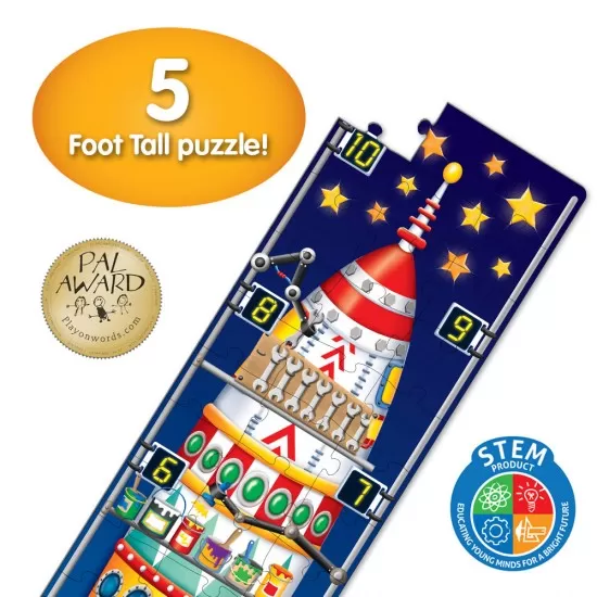 Puzzle inalt de podea 51 piese - Racheta 123 Puzzle inalt de podea 51 piese - Racheta 123