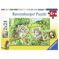 Puzzle Koala si Panda - 2x24 piese