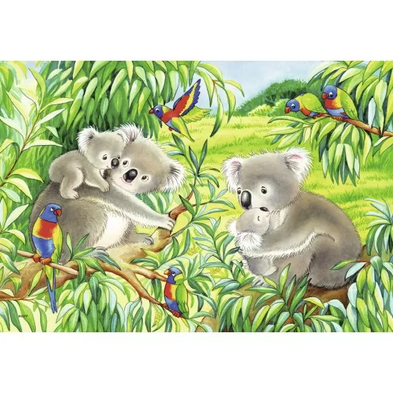 Puzzle Koala si Panda - 2x24 piese Puzzle Koala si Panda - 2x24 piese