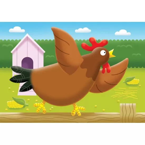 Puzzle La ferma - 2/3/4/5 piese Puzzle La ferma - 2/3/4/5 piese