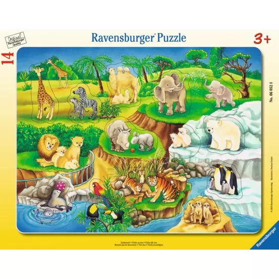 Puzzle la Zoo - 14 piese Puzzle la Zoo - 14 piese
