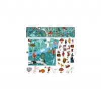Puzzle lumea fantastica cu 45 piese si 200 stickere Headu