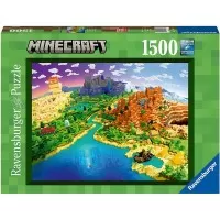 Puzzle Lumea Minecraft 1500 piese Ravensburger