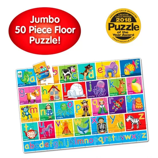 Puzzle mare de podea 50 piese - Alfabet engleza Puzzle mare de podea 50 piese - Alfabet engleza