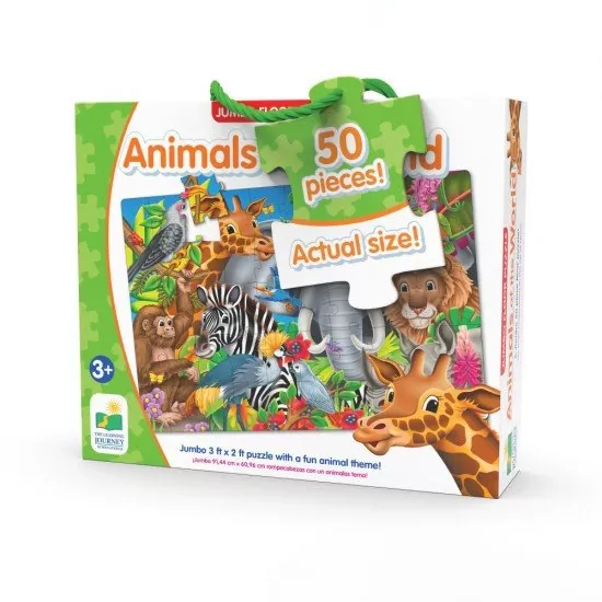 Puzzle mare de podea 50 piese - Animalele lumii Puzzle mare de podea 50 piese - Animalele lumii
