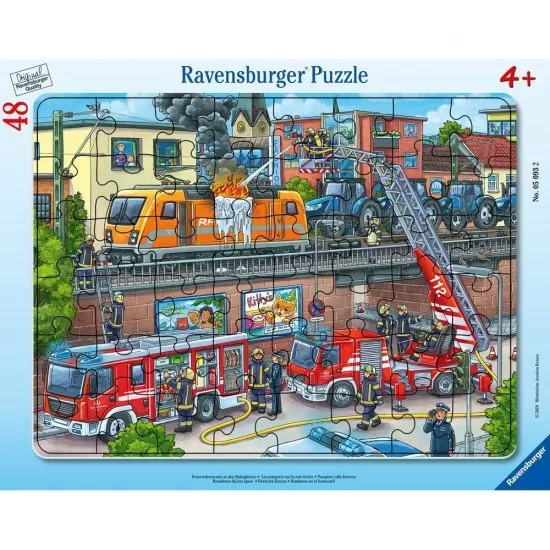 Puzzle Ravensburger 48 piese - Misiune de salvare pompieri Puzzle Ravensburger 48 piese - Misiune de salvare pompieri