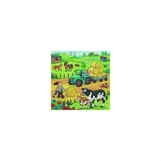 Puzzle munca la ferma 3x49 piese Ravensburger Puzzle munca la ferma 3x49 piese Ravensburger