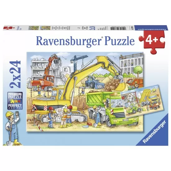 Puzzle Muncind din greu - 2x24 piese Puzzle Muncind din greu - 2x24 piese