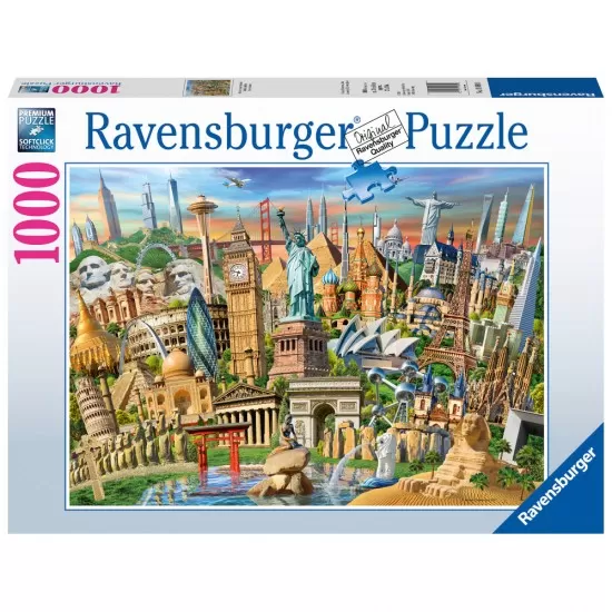 Puzzle obiective turistice 1000 piese Puzzle obiective turistice 1000 piese