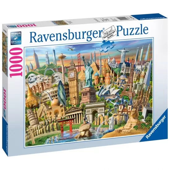 Puzzle obiective turistice 1000 piese Puzzle obiective turistice 1000 piese