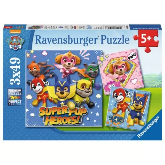 Puzzle Patrula Catelusilor - 3x49 piese Puzzle Patrula Catelusilor - 3x49 piese