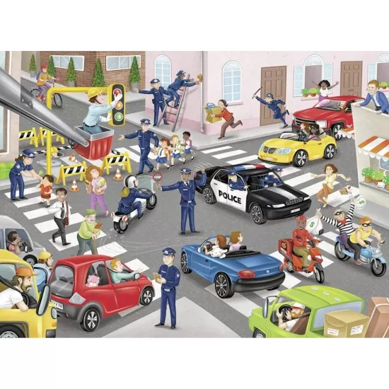 Puzzle patrula de politie 100 piese Puzzle patrula de politie 100 piese